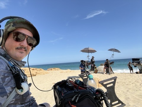 Production sound work on location