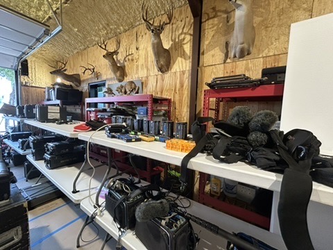 Production sound work on location