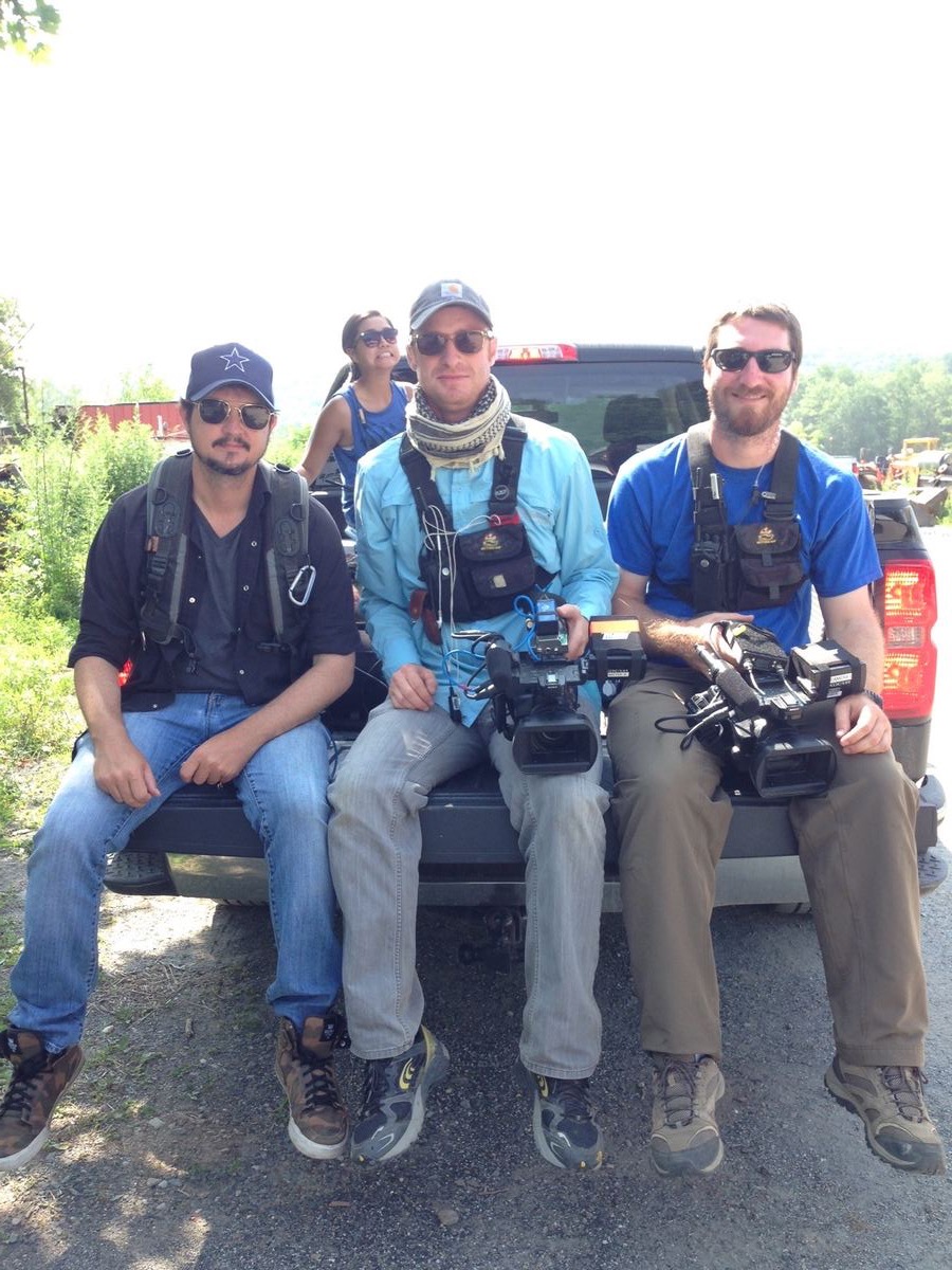 Production sound work on location