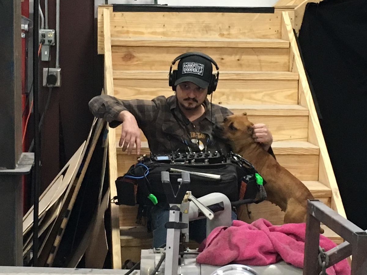 Production sound work on location