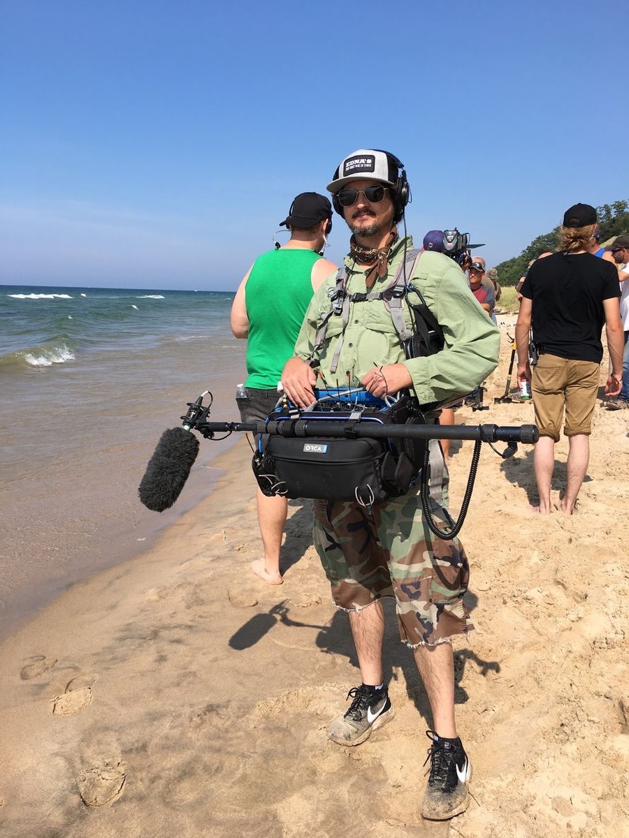 Production sound work on location