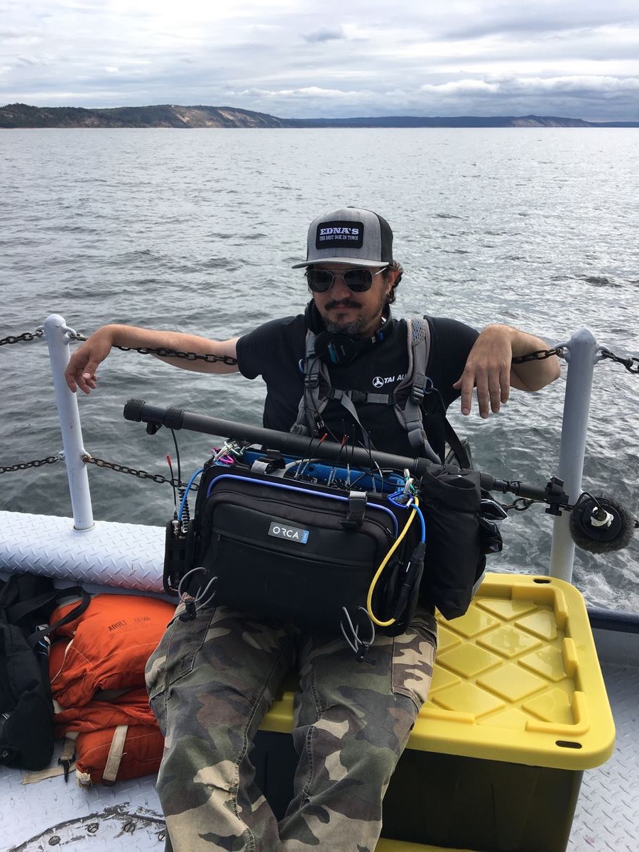 Production sound work on location